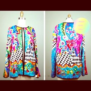 Vintage Sequin Pop Art Jacket